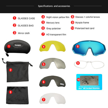 Cycling Glasses Men Sports MTB Bicycle Cycling Polarized Sunglasses 03