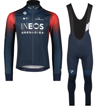 2022 Cycling  Long Sleeve Jersey Bib Pants MTB Riding Sets Ineos-2022-002-DF