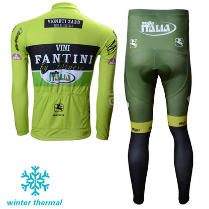 Winter Fleece Long Sleeve Cycling Jersey (Bib) Pants 044