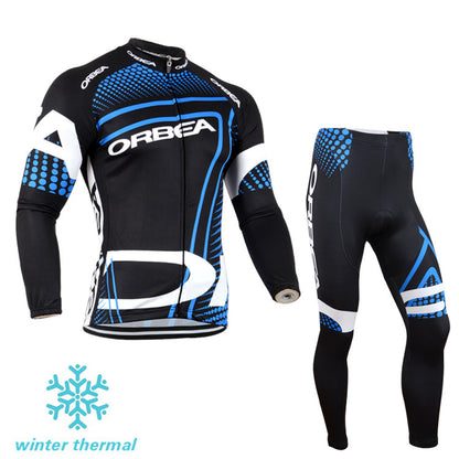 Winter Fleece Long Sleeve Cycling Jersey (Bib) Pants 099