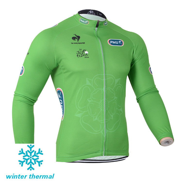 Winter Fleece Long Sleeve Cycling Jersey (Bib) Pants 069