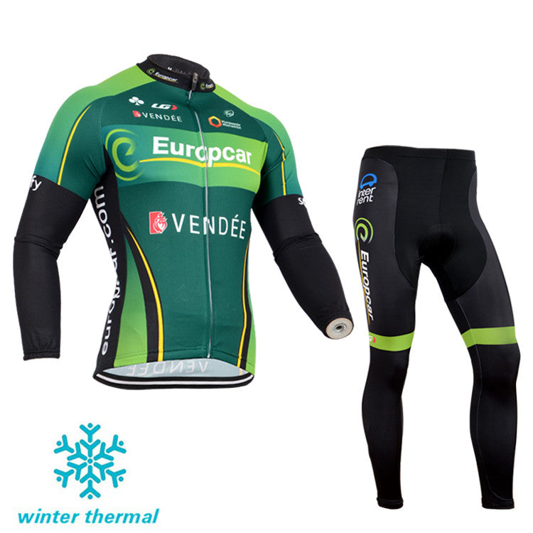 Winter Fleece Long Sleeve Cycling Jersey (Bib) Pants 084
