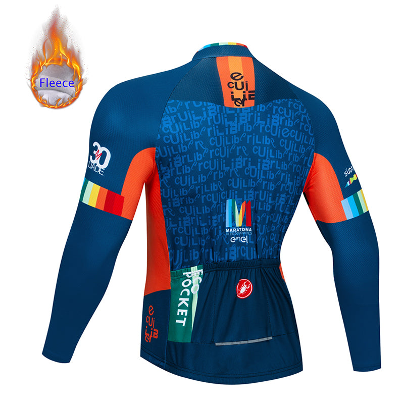 FLeece Long Sleeve Cycling Jersey (Bib) Pants 493