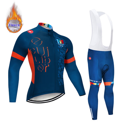 FLeece Long Sleeve Cycling Jersey (Bib) Pants 493