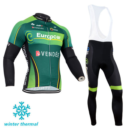 Winter Fleece Long Sleeve Cycling Jersey (Bib) Pants 084