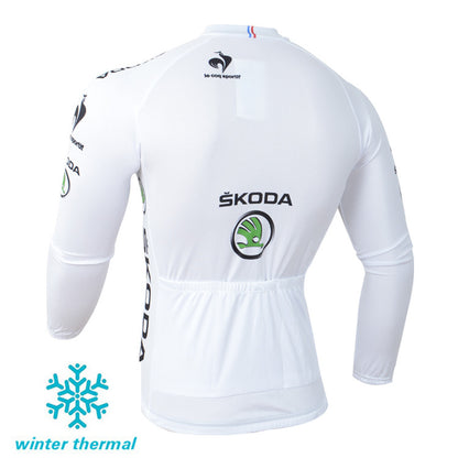 Winter Fleece Long Sleeve Cycling Jersey (Bib) Pants 067