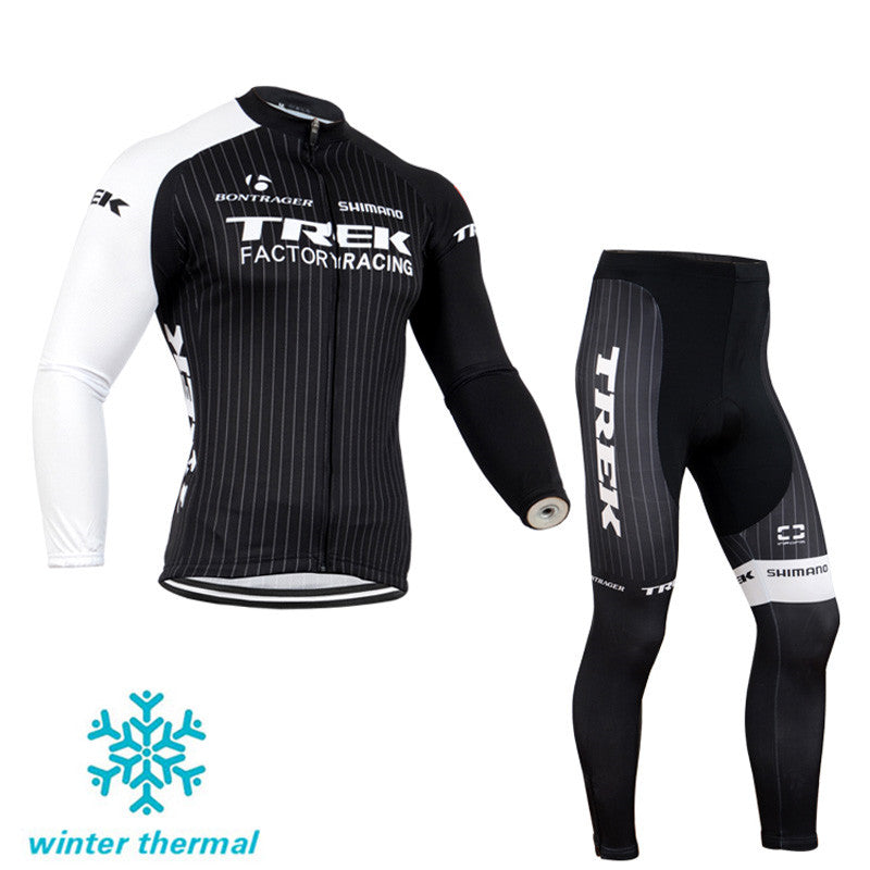 Winter Fleece Long Sleeve Cycling Jersey (Bib) Pants 091