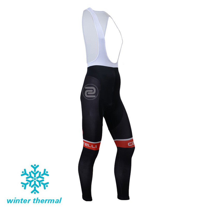 Winter Fleece Long Sleeve Cycling Jersey (Bib) Pants 008