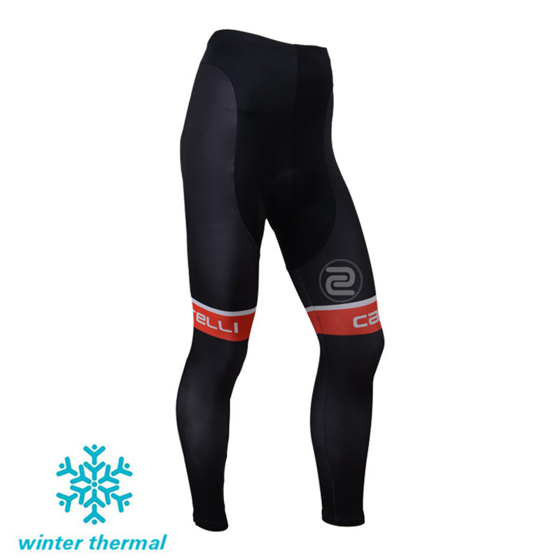 Winter Fleece Long Sleeve Cycling Jersey (Bib) Pants 006