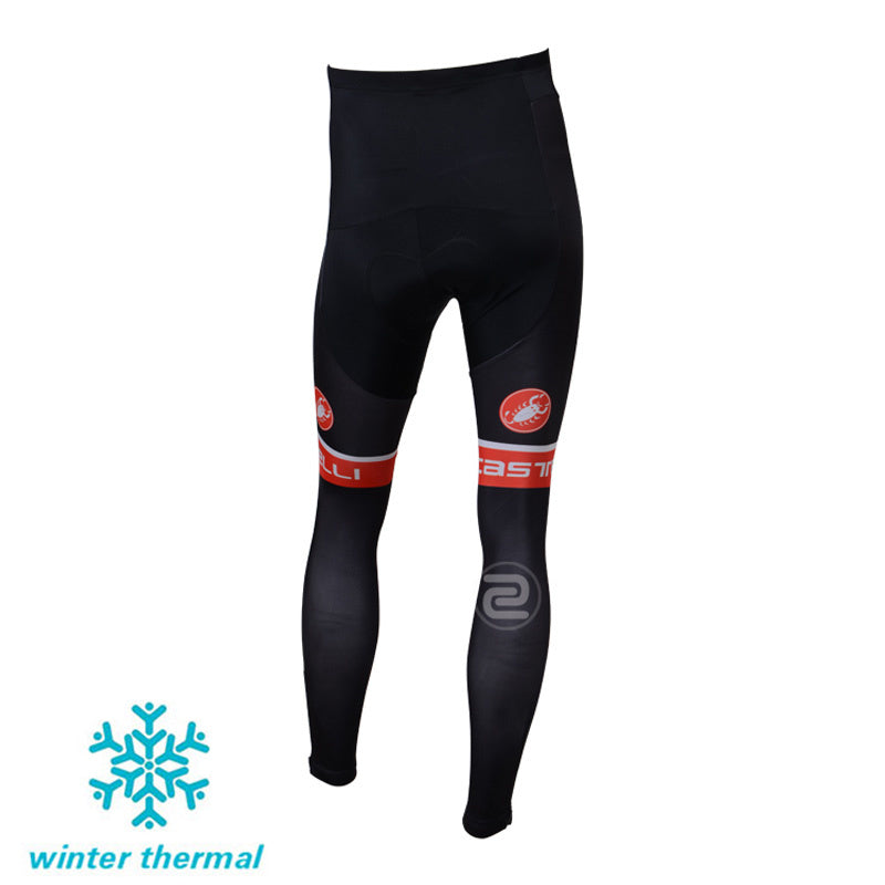 Winter Fleece Long Sleeve Cycling Jersey (Bib) Pants 006