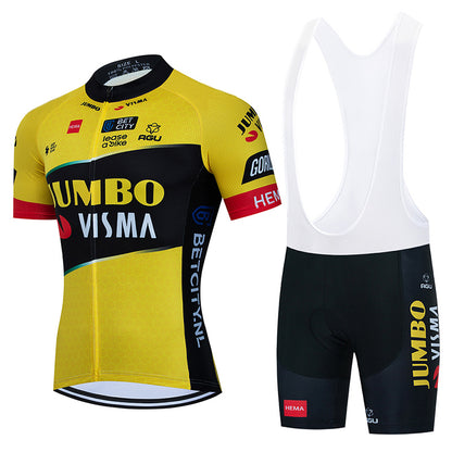 Men's Breathable Short Sleeve Cycling Jersey (Bib) Shorts Jumbo003-AC
