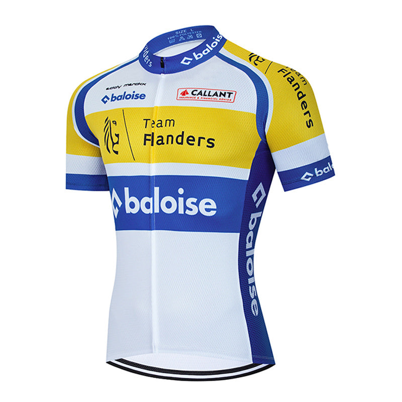 2023 Men's Breathable Short Sleeve Cycling Jersey (Bib) Shorts Baloise003-AC