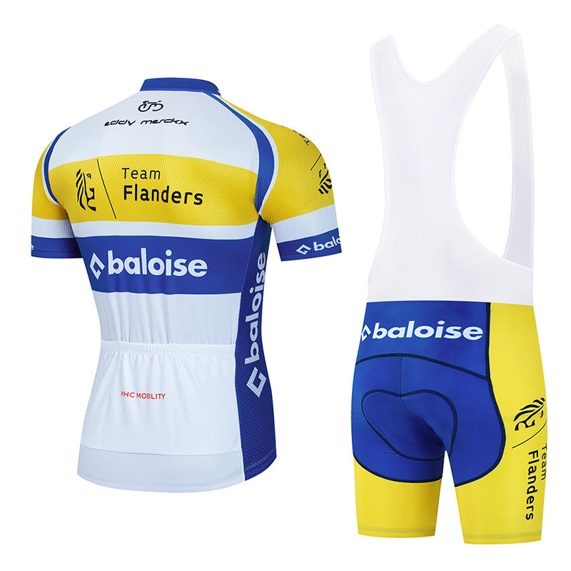 2023 Men's Breathable Short Sleeve Cycling Jersey (Bib) Shorts Baloise003-AC