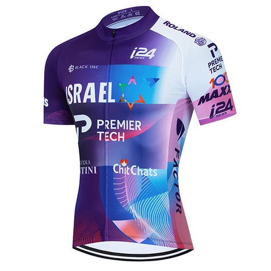 2023 Men's Breathable Short Sleeve Cycling Jersey (Bib) Shorts Israel002-AC