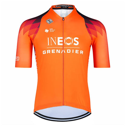 2023 Men's Breathable Short Sleeve Cycling Jersey (Bib) Shorts Ineos002-AC