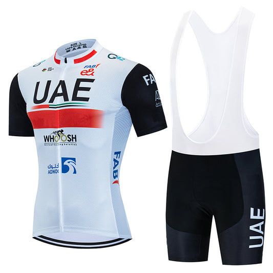 2023 Men's Breathable Short Sleeve Cycling Jersey (Bib) Shorts UAE006-AC