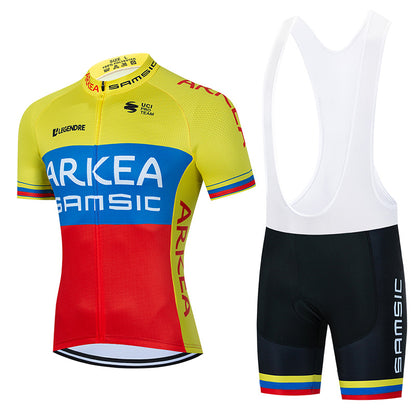 2023 Men's Breathable Short Sleeve Cycling Jersey (Bib) Shorts ARKEA005-AC