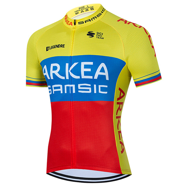2023 Men's Breathable Short Sleeve Cycling Jersey (Bib) Shorts ARKEA005-AC