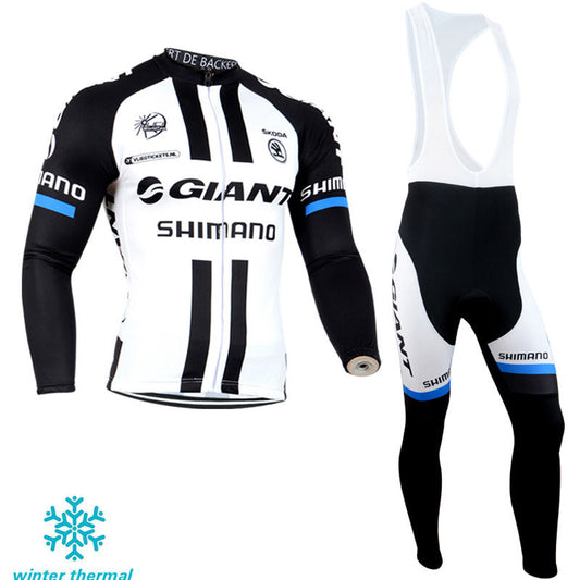 Winter Fleece Long Sleeve Cycling Jersey (Bib) Pants 124