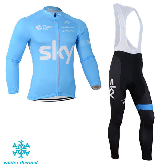 Winter Fleece Long Sleeve Cycling Jersey (Bib) Pants 132