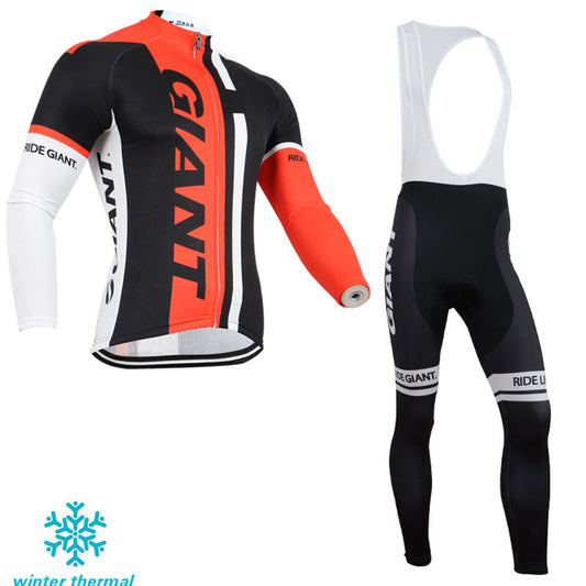Winter Fleece Long Sleeve Cycling Jersey (Bib) Pants 131