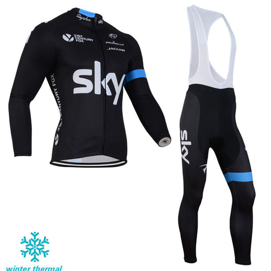 Winter Fleece Long Sleeve Cycling Jersey (Bib) Pants 133