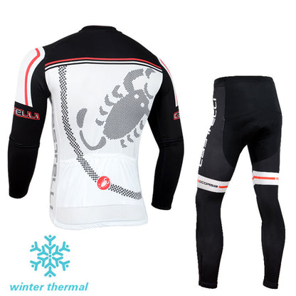 Winter Fleece Long Sleeve Cycling Jersey (Bib) Pants 097