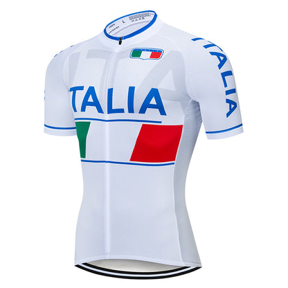 2023 Men's Breathable Short Sleeve Cycling Jersey (Bib) Shorts Italia001-AC