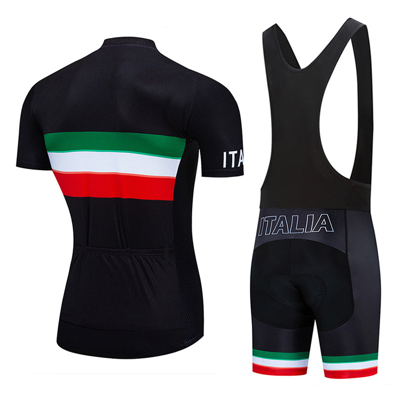 2023 Men's Breathable Short Sleeve Cycling Jersey (Bib) Shorts Italia003-AC