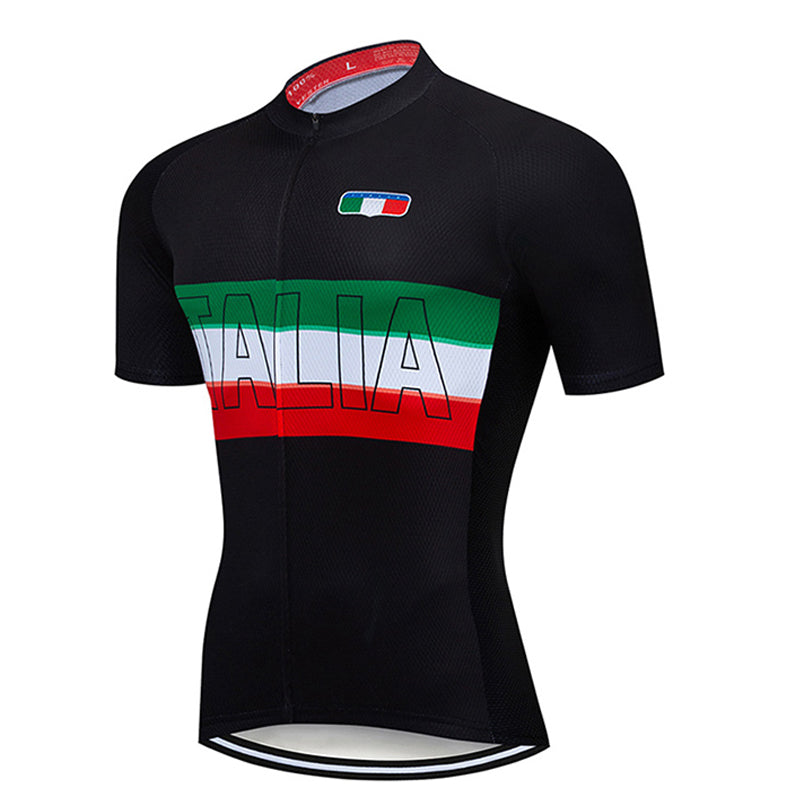 2023 Men's Breathable Short Sleeve Cycling Jersey (Bib) Shorts Italia003-AC