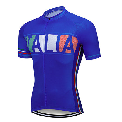 Men's Breathable Short Sleeve Cycling Jersey (Bib) Shorts Italia004-AC