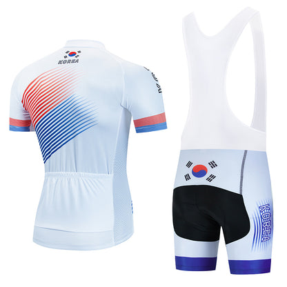 2023 Men's Breathable Short Sleeve Cycling Jersey (Bib) Shorts Korea001-AC