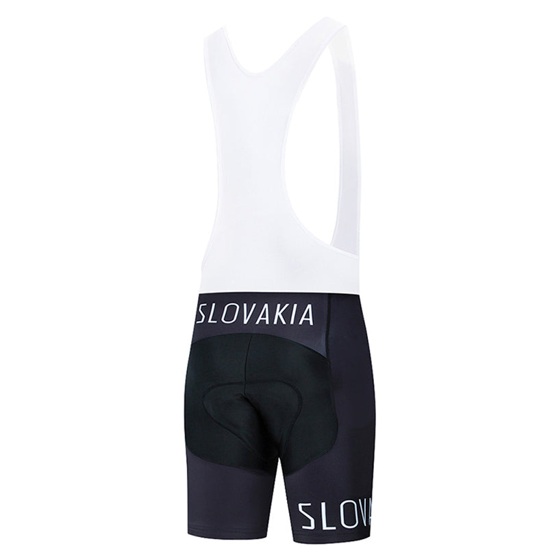 2023 Men's Breathable Short Sleeve Cycling Jersey (Bib) Shorts Slovakia001-AC