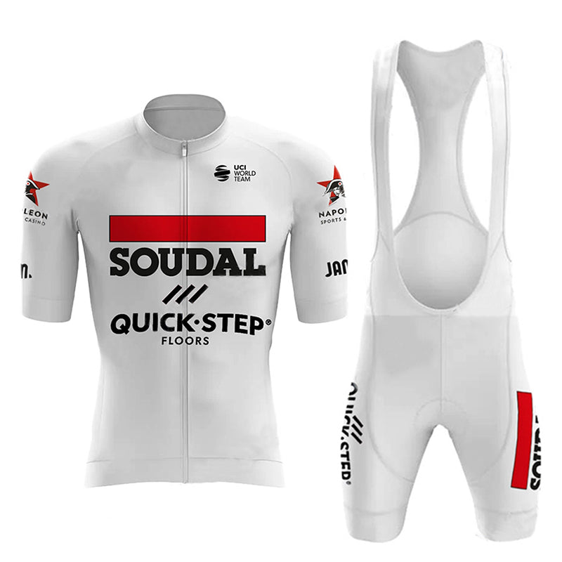 2023 Men's Breathable Short Sleeve Cycling Jersey (Bib) Shorts Quick Step006-AC