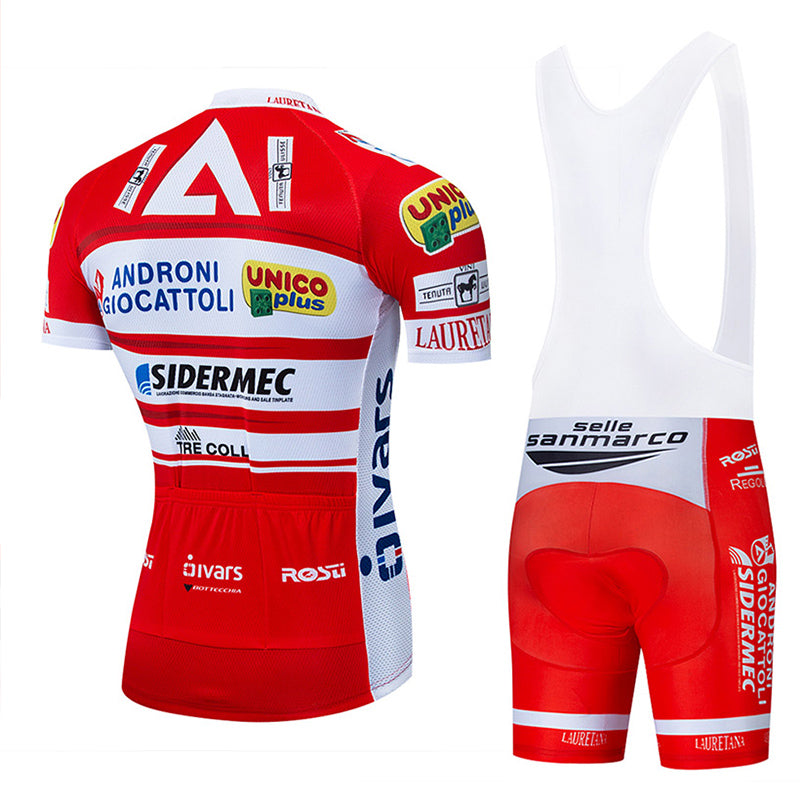 2023 Men's Breathable Short Sleeve Cycling Jersey (Bib) Shorts Androni003-AC