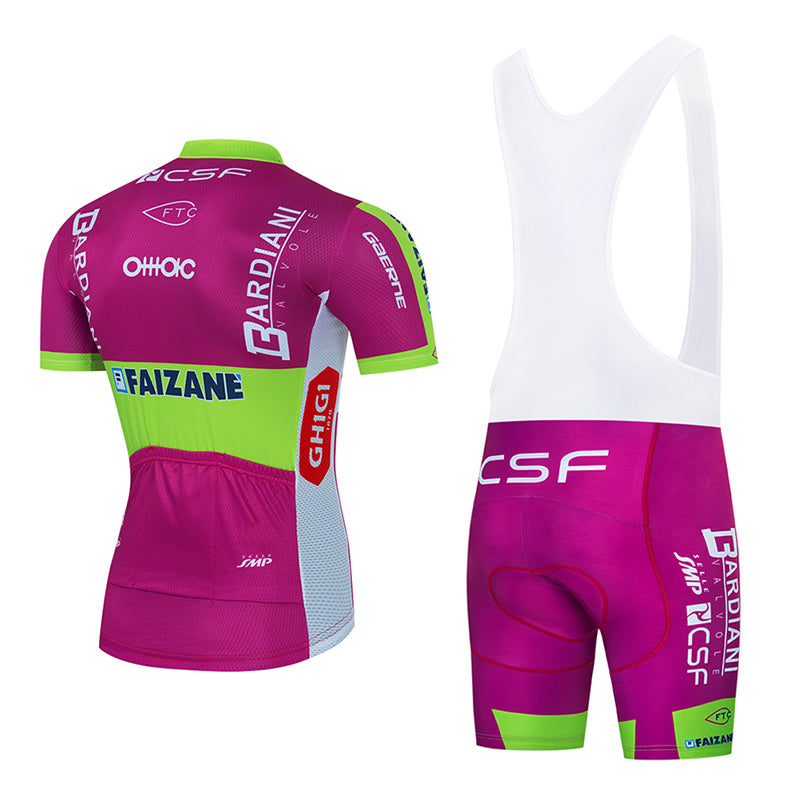 2023 Men's Breathable Short Sleeve Cycling Jersey (Bib) Shorts Bardiani006-AC