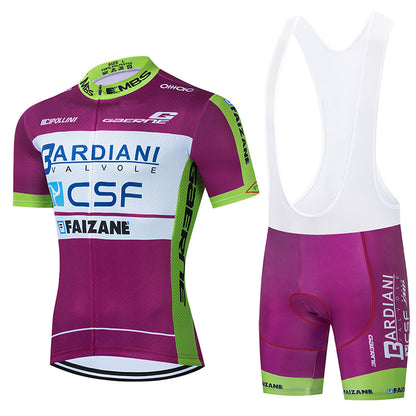 2023 Men's Breathable Short Sleeve Cycling Jersey (Bib) Shorts Bardiani007-AC