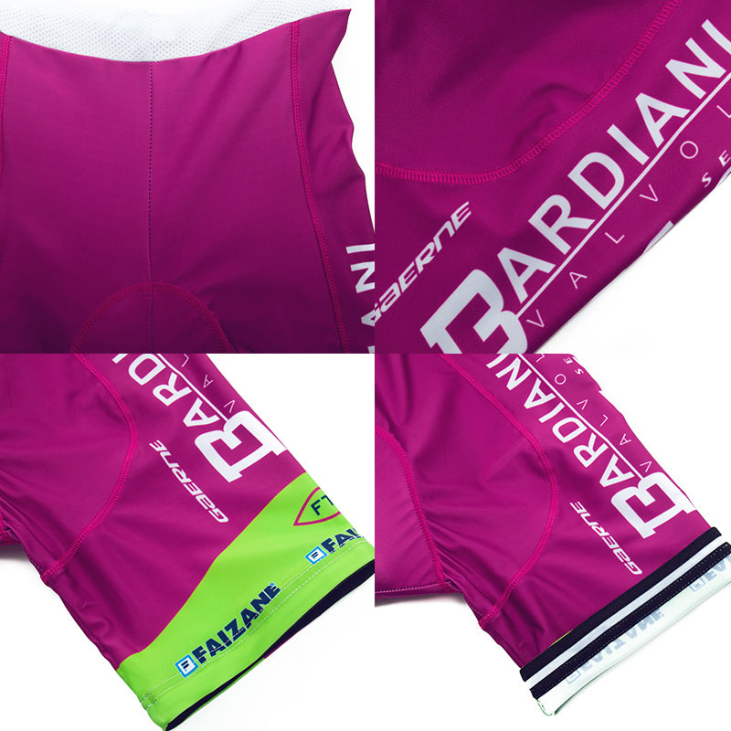2023 Men's Breathable Short Sleeve Cycling Jersey (Bib) Shorts Bardiani008-AC