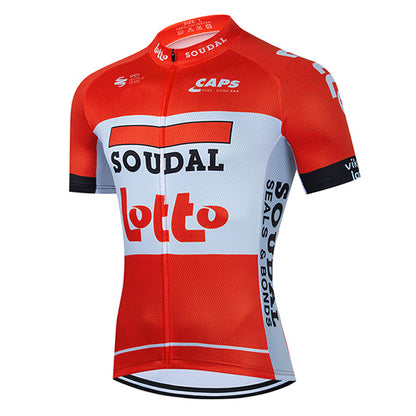 Men's Breathable Short Sleeve Cycling Jersey (Bib) Shorts Lotto-019-AC
