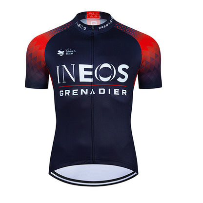 Men's Breathable Short Sleeve Cycling Jersey (Bib) Shorts Ineos-007-AC