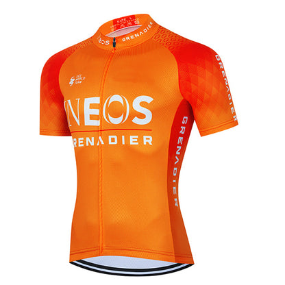 Men's Breathable Short Sleeve Cycling Jersey (Bib) Shorts Ineos-008-AC