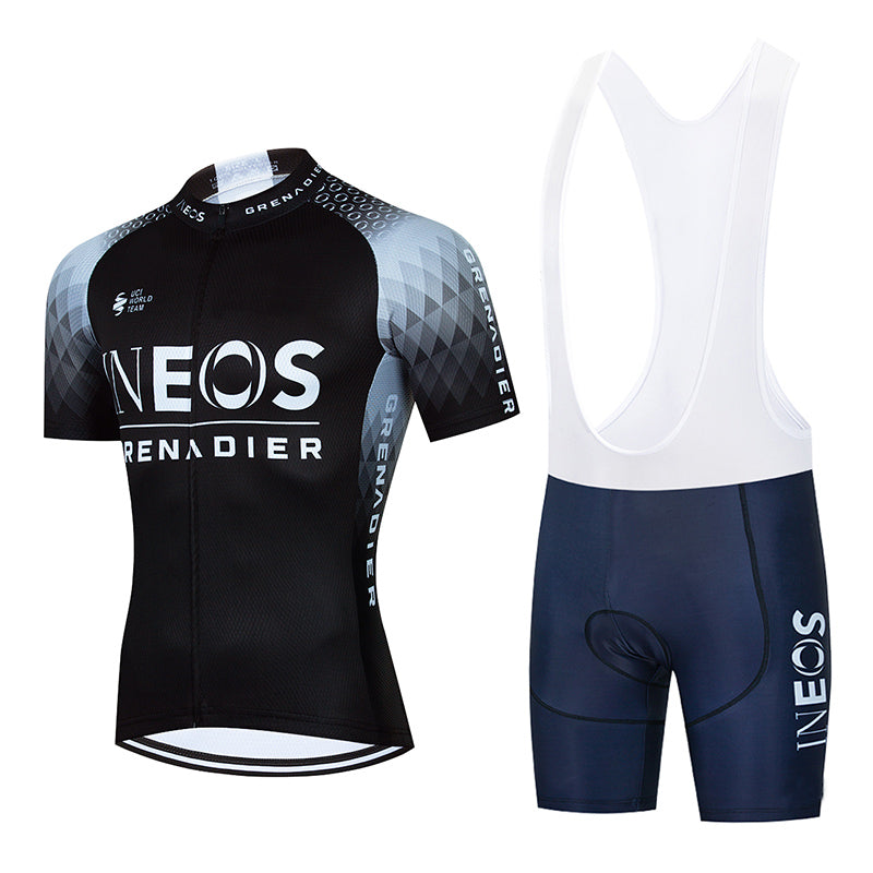2023 Men's Breathable Short Sleeve Cycling Jersey (Bib) Shorts Ineos-009-AC