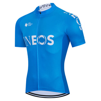 Men's Breathable Short Sleeve Cycling Jersey (Bib) Shorts Ineos-012-AC