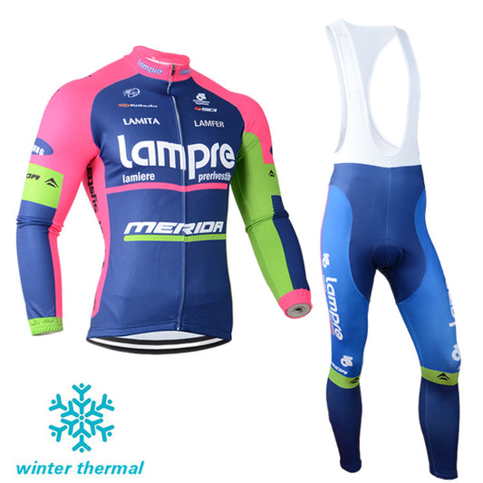 Winter Fleece Long Sleeve Cycling Jersey (Bib) Pants 080