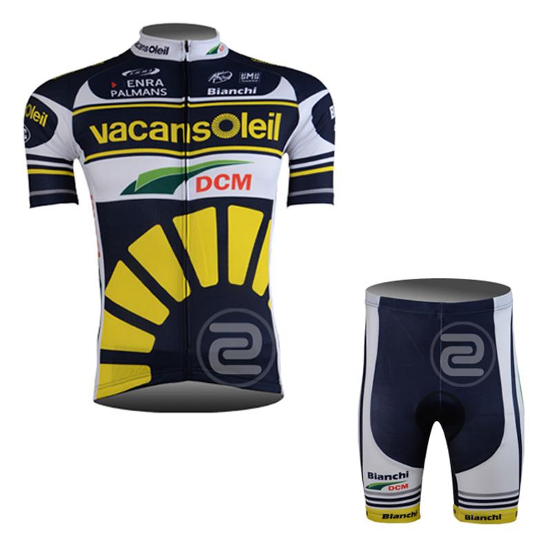 Men's Short Sleeve Cycling Jersey (Bib) Shorts Bianchi-002