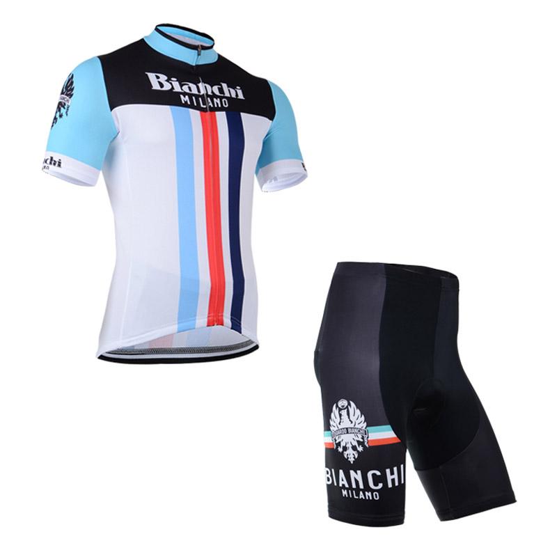 Men's Short Sleeve Cycling Jersey (Bib) Shorts Bianchi-005