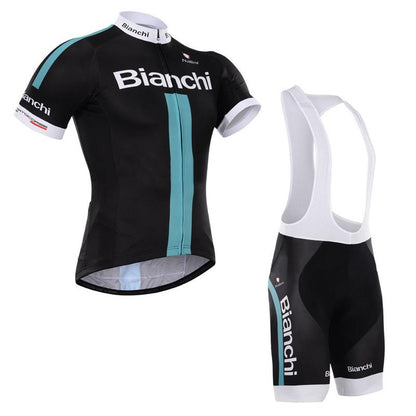 Men's Short Sleeve Cycling Jersey (Bib) Shorts Bianchi-008