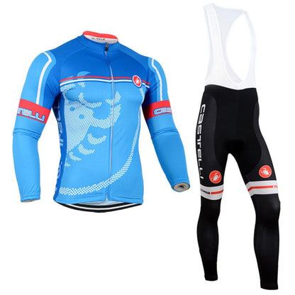 Men's long Sleeve Cycling Jersey (Bib) longs Castelli-012