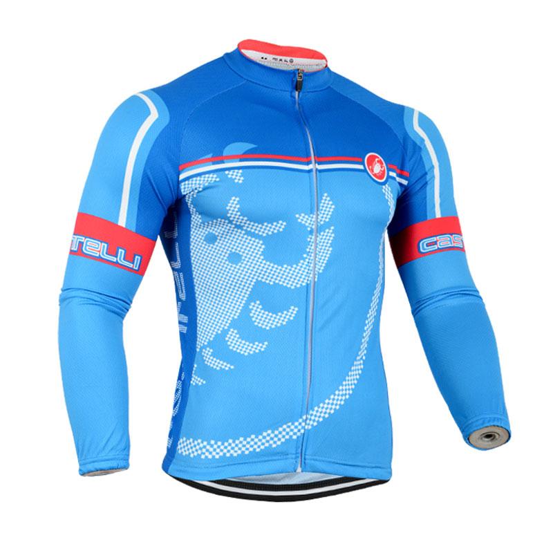 Men's long Sleeve Cycling Jersey (Bib) longs Castelli-012