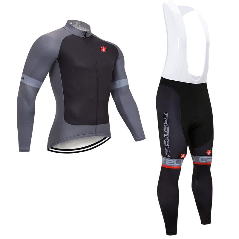 Men's long Sleeve Cycling Jersey (Bib) longs Castelli-033